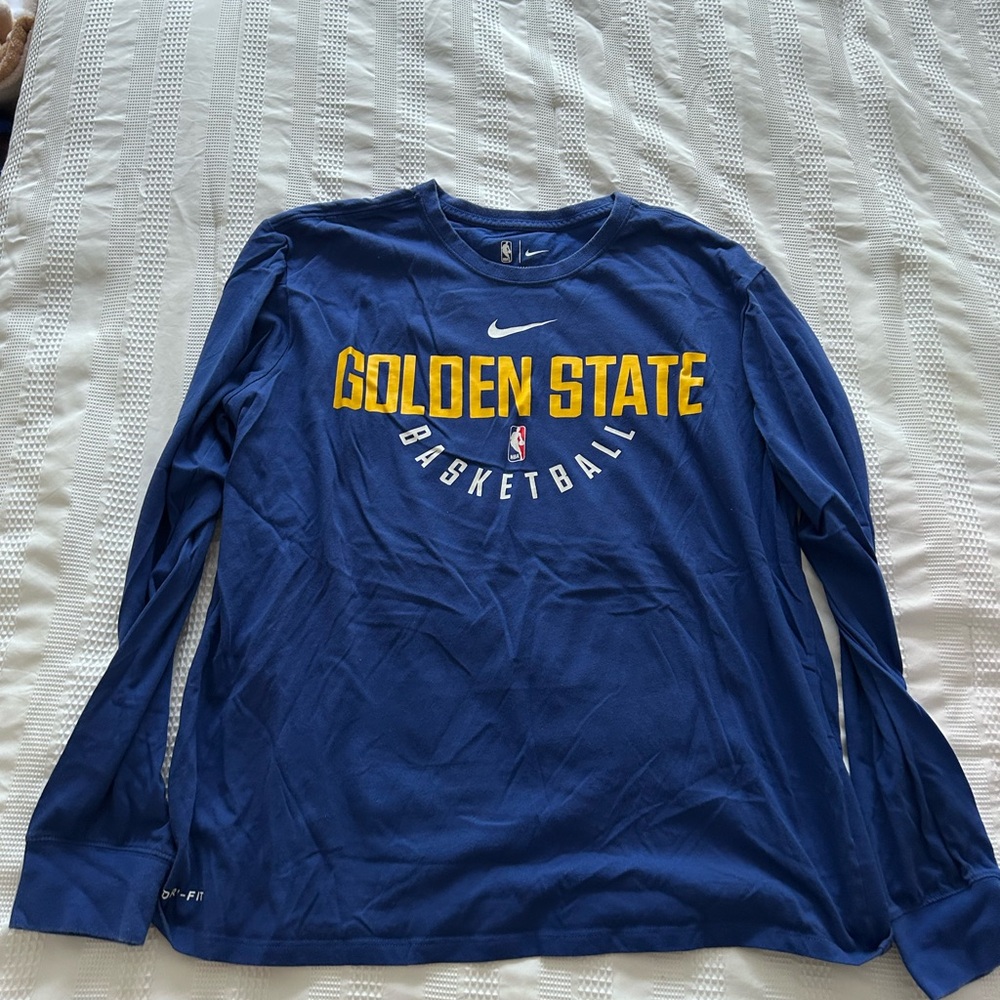 Golden State Warriors Nike Dri Fit Basketball Long Sleeve Shirt